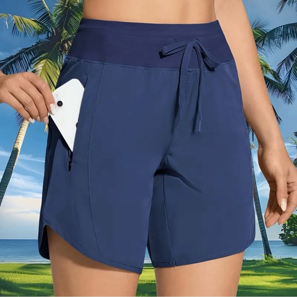 Athletic Quick Dry Drawstring Shorts NWT - Picture 2 of 10